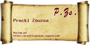 Preckl Zsuzsa névjegykártya